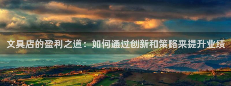 龙八国际app官网：文具店的盈利之道：如