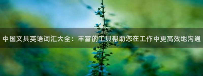 龙八国际手机游戏官网：中国文具英语词汇大