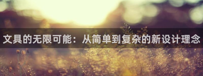 龙八国际现金：文具的无限可能：从简单到复